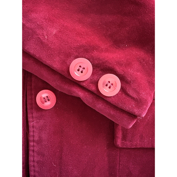 Vtg Oleg Cassini Designer Womens Red Velvet Jacket Holiday Black Tie Lined XS/S* - Picture 7 of 11